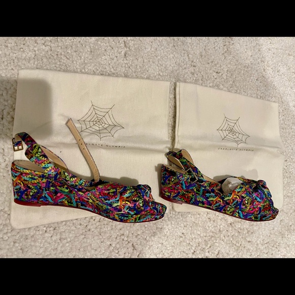 Charlotte Olympia ALEXA in Printed Crepe Satin Bahia Print - Picture 9 of 9